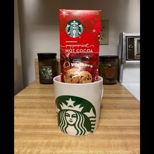 Brand new 14 oz. Starbucks Large Cup with extras!